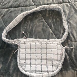Iris & Rainbow Gray Puff Shoulder Bag